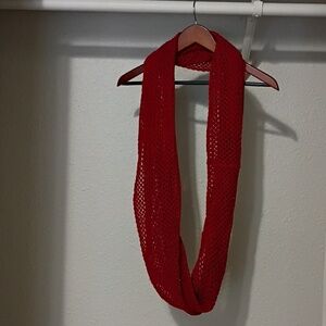 Elegant Red Acrylic Infinity Scarf